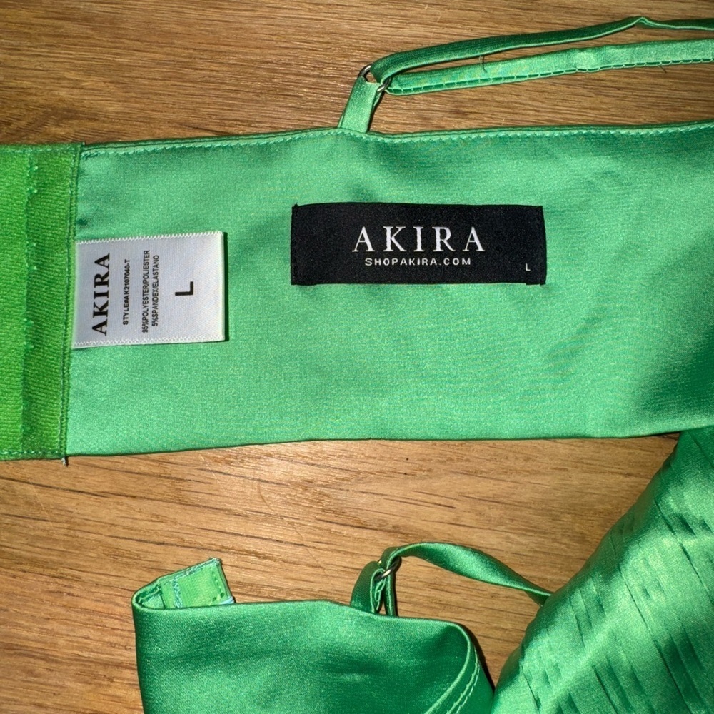 AKIRA Green Jumpsuit with Wide-Leg Silhouette - Picture 5 of 5
